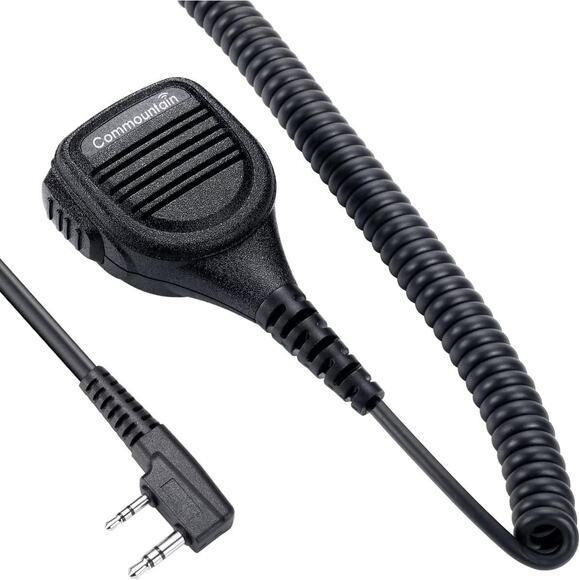 New Speaker Mic Compatible with Kenwood Radios 2 Pin Shoulder Microphone - Picture 1 of 5